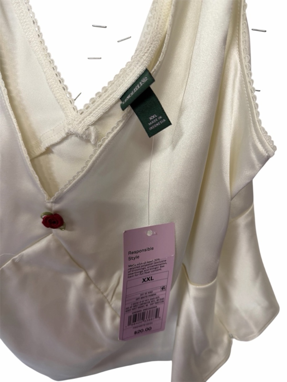 Bundle 2 Cropped Corset Tops XXL Satin & Structured Black + Ivory - Picture 8 of 10